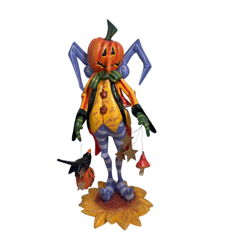 House of‎ Hatten 2003 Halloween 16" Tall Pumpkin Man Fairy Goblin Signed D.CALLA
